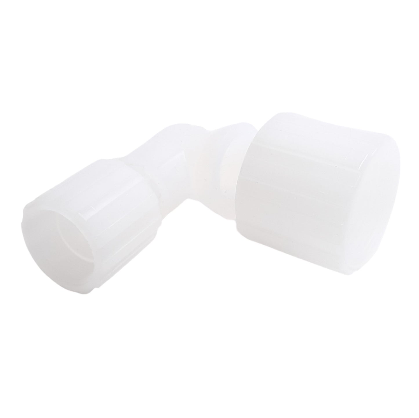 Used Parker FECR-1612 Parflare PFA Elbow Tube Reducer, 1in x 3/4in, 125psig