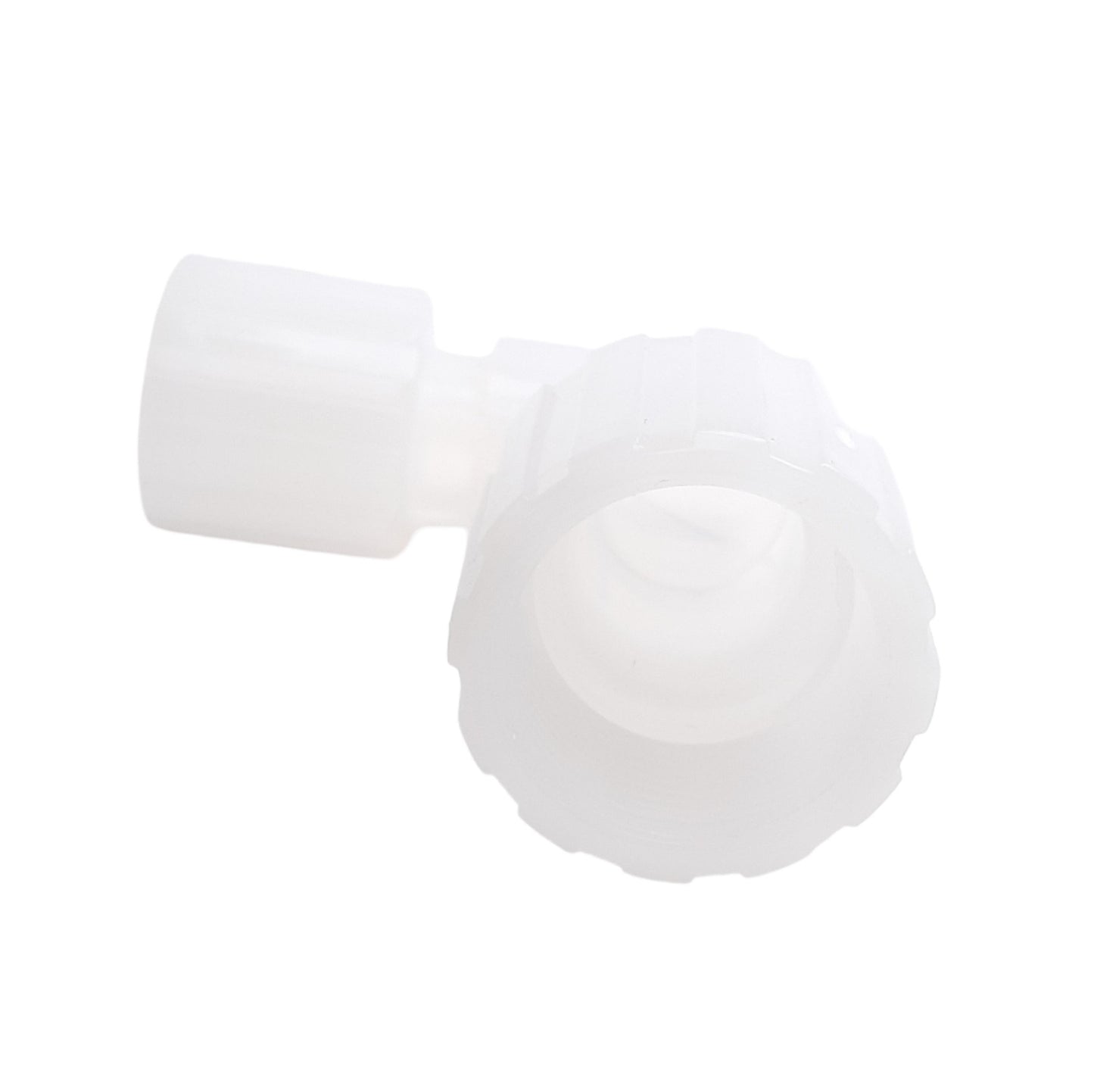 Used Parker FECR-1612 Parflare PFA Elbow Tube Reducer, 1in x 3/4in, 125psig