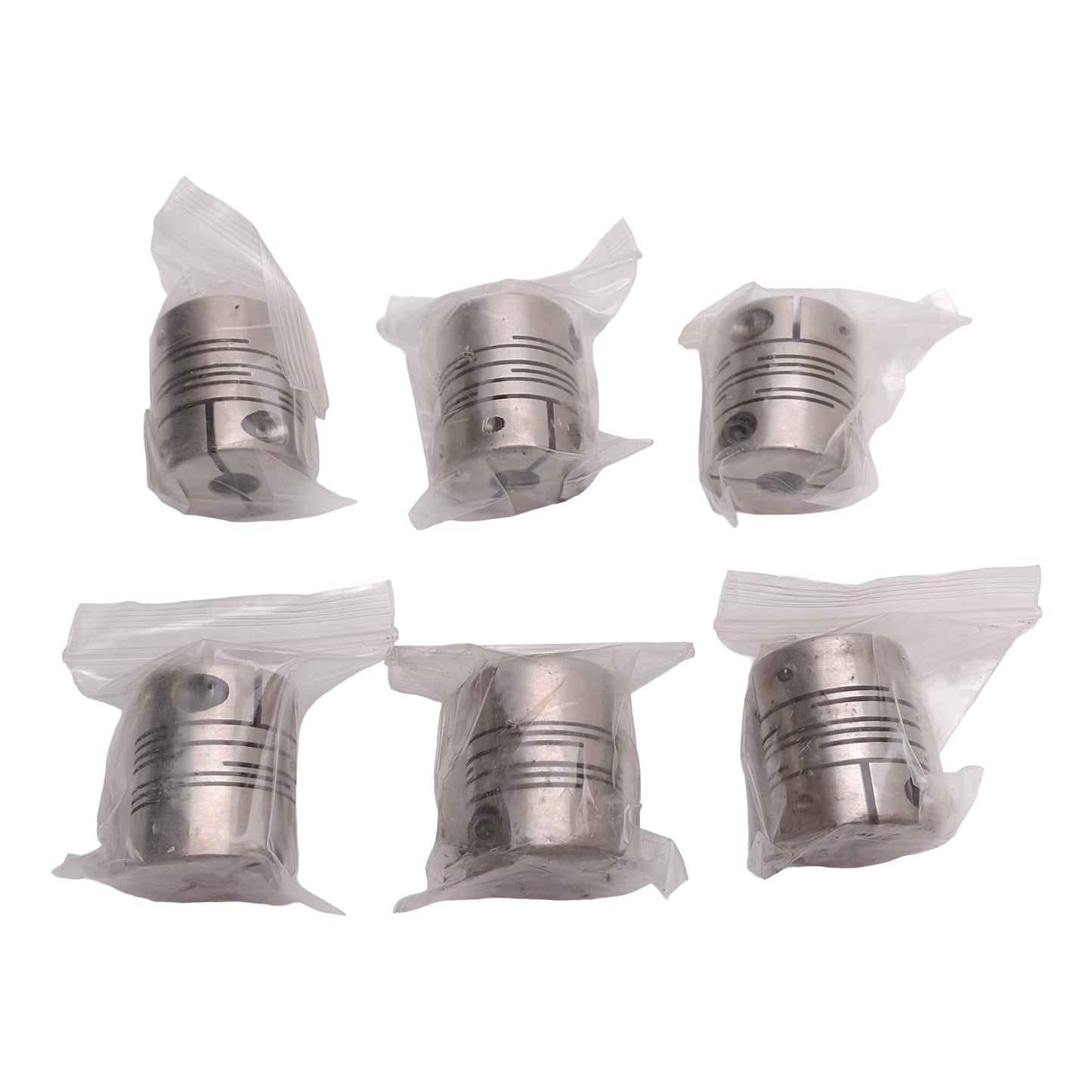 New Lot of 6 Steel Flexible Motor Shaft Coupling, ø8mm & ø5mm Bores, ø25mm x 30mm