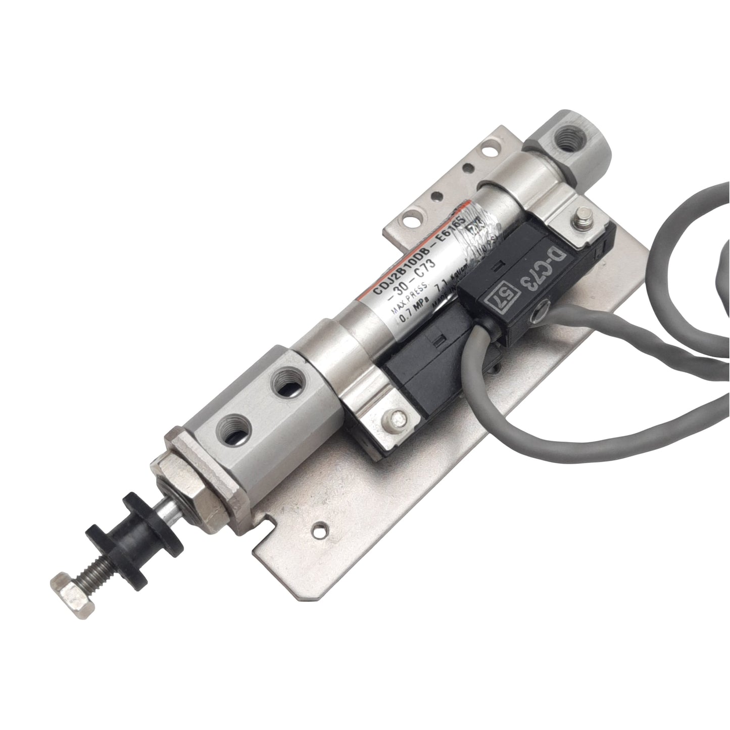 Used SMC CDJ2B10DB-E6165-30-C73 Pneumatic Cylinder ø10mm Bore, 30mm Stroke *w/Switch*
