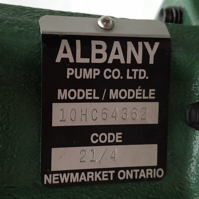 Used Albany Pump 10HC64362 Heavy Duty H-Series Gear Pump, 10GPM, 500psi, 1in NPT