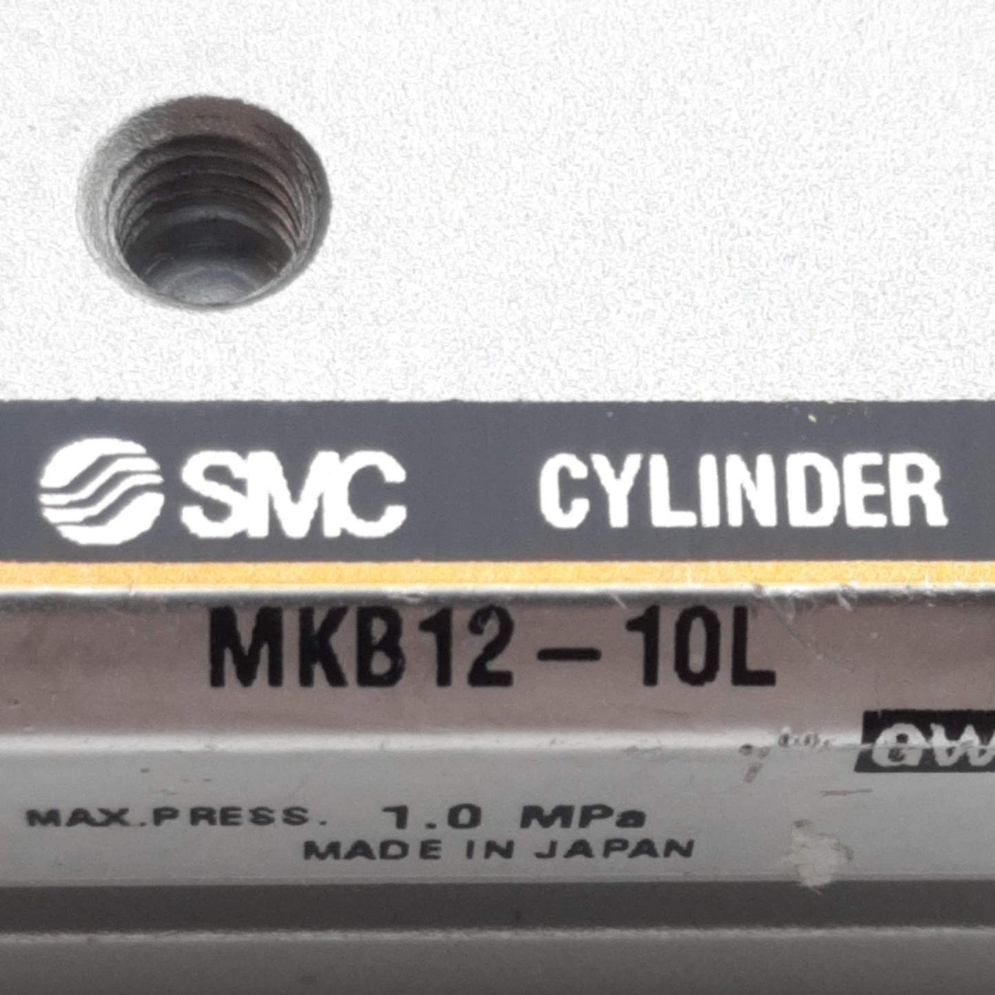 Used SMC MKB12-10L-DF9N Rotary Clamp Cylinder ø12mm Bore, 10mm Stroke, *w/AutoSwitch*