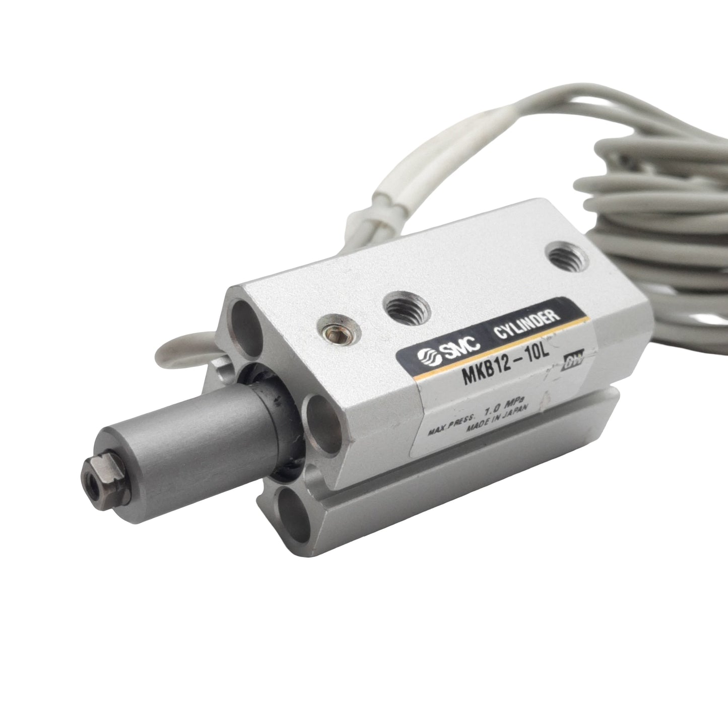 Used SMC MKB12-10L-DF9N Rotary Clamp Cylinder ø12mm Bore, 10mm Stroke, *w/AutoSwitch*