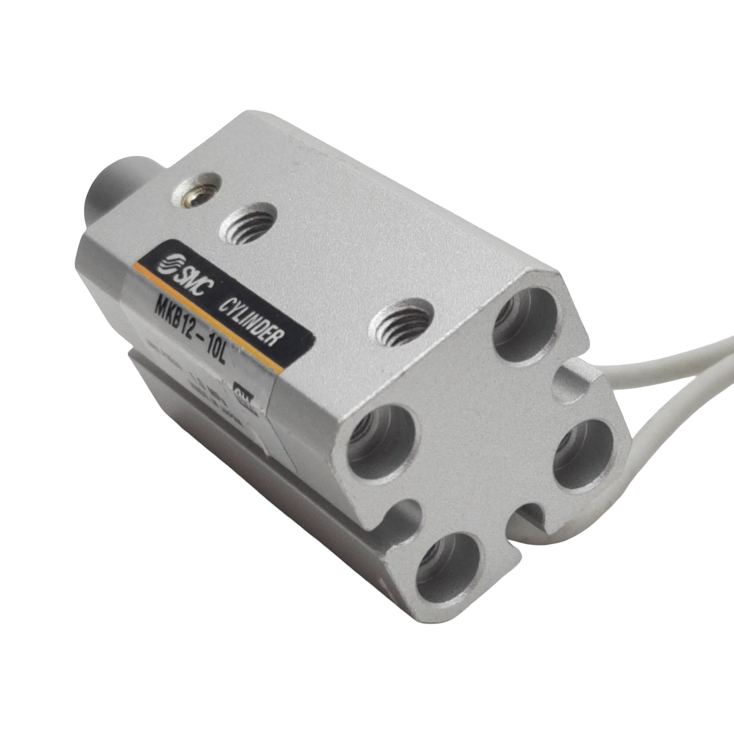 Used SMC MKB12-10L-DF9N Rotary Clamp Cylinder ø12mm Bore, 10mm Stroke, *w/AutoSwitch*