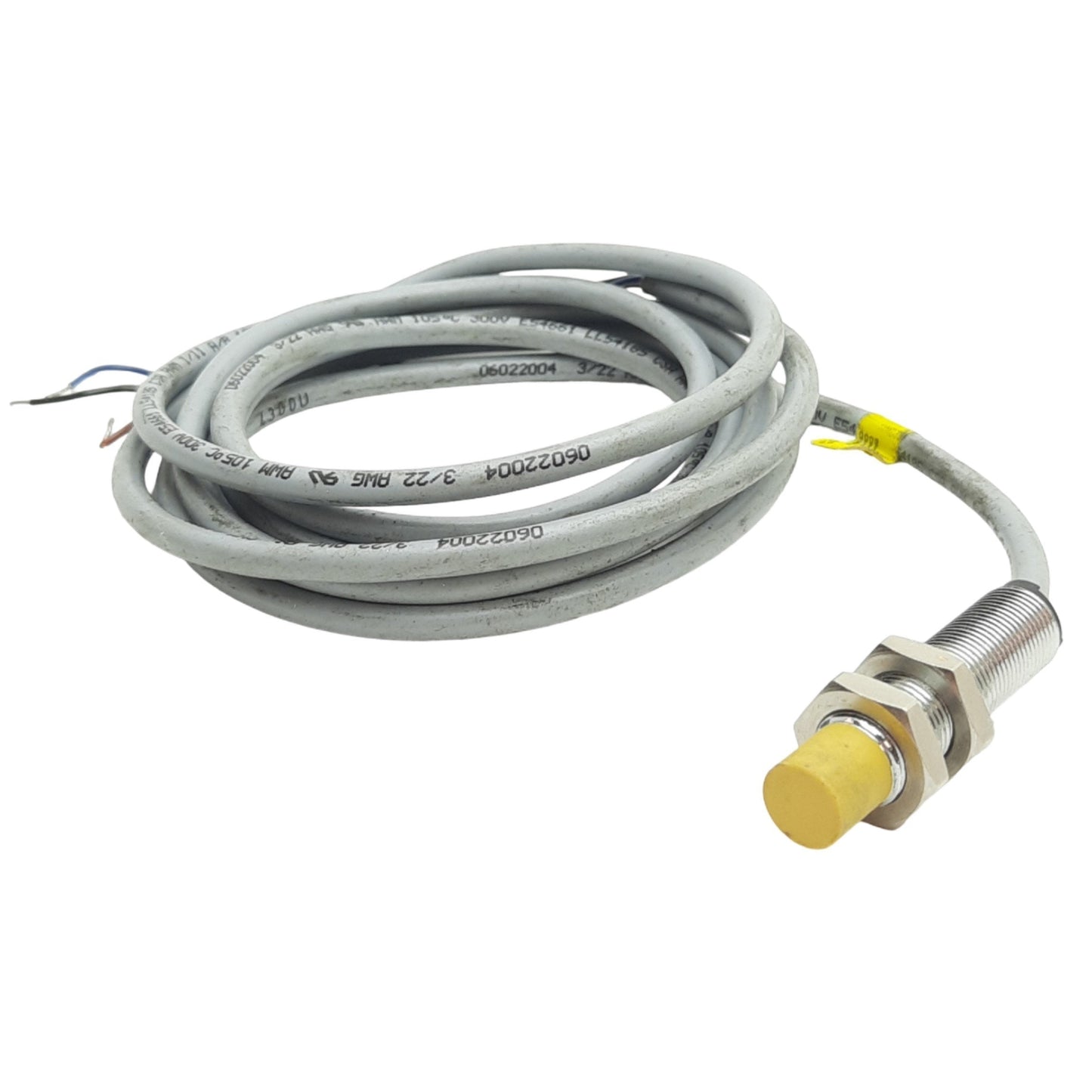 Used Turck NI5-G12-AN6X Inductive Sensor 10-30VDC, 200mA, M12x1 Thread, 9ft Cable
