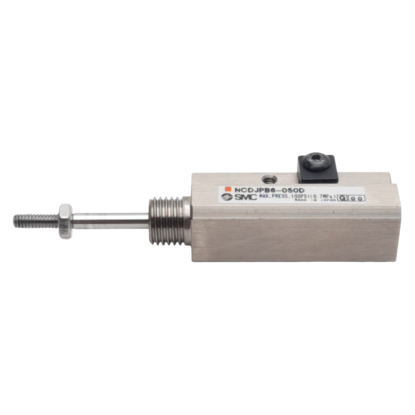 Used SMC NCDJPB6-050D Pneumatic Cylinder, ø1/4in Bore, 1/2in Stroke, 10-32UNF, 100psi