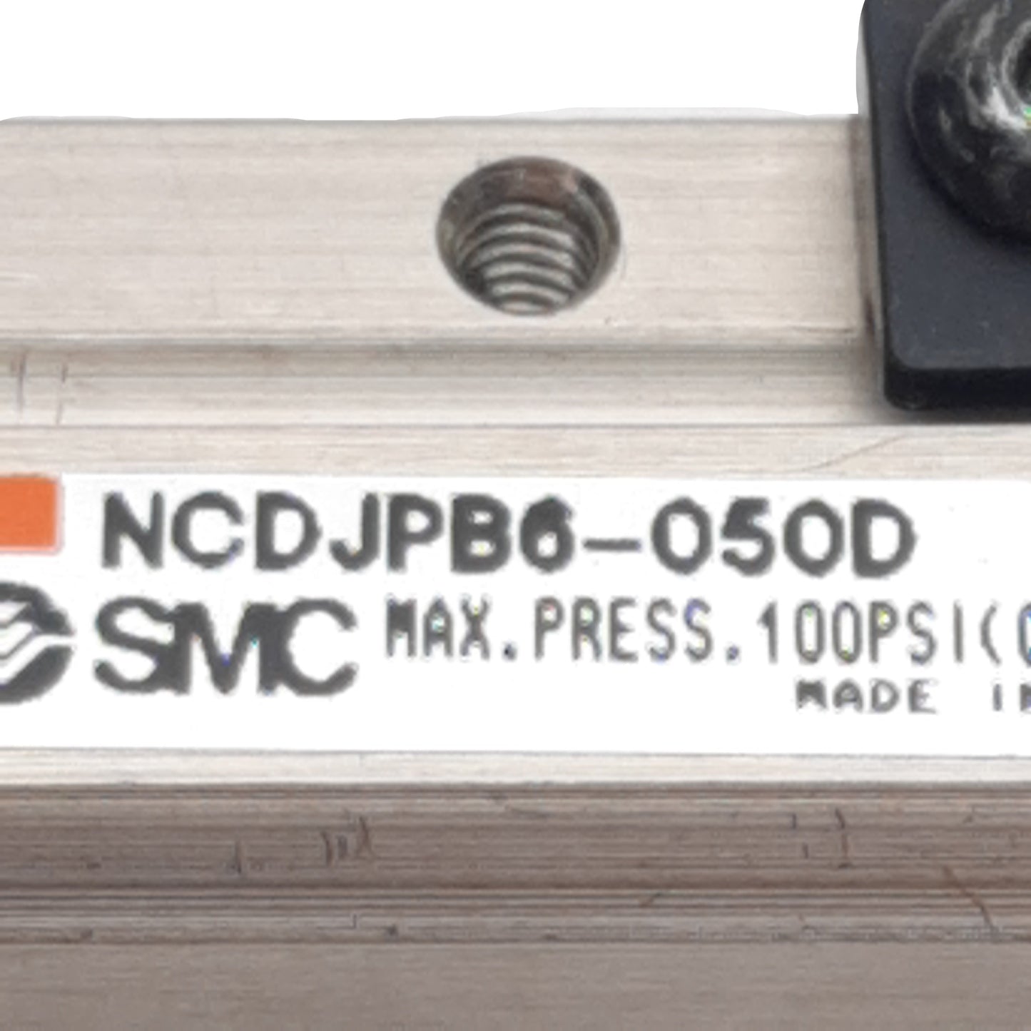 Used SMC NCDJPB6-050D Pneumatic Cylinder, ø1/4in Bore, 1/2in Stroke, 10-32UNF, 100psi