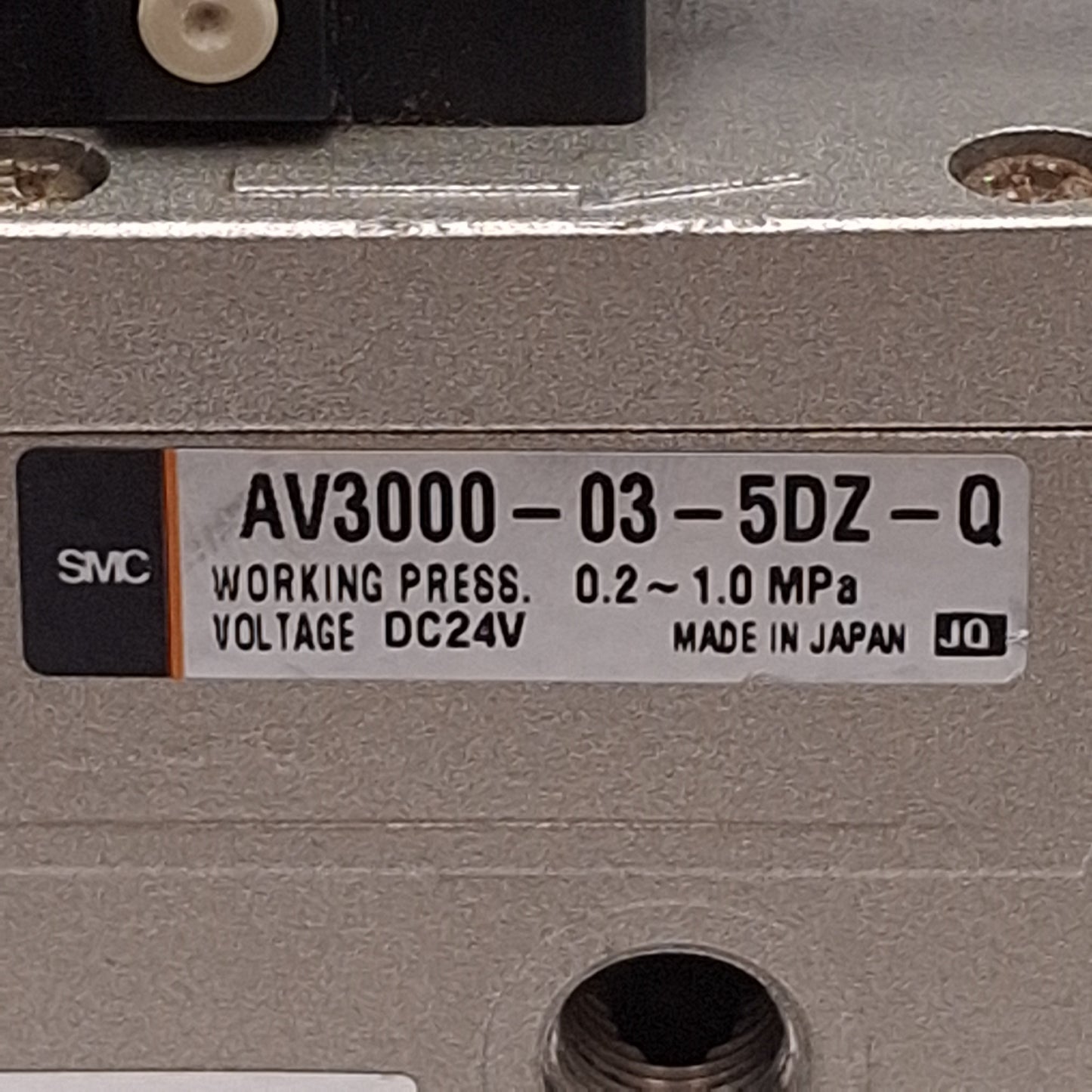 Used SMC AV3000-03-5DZ-Q Soft Start-Up Valve, 0.2-1.0MPa, Rc3/8 Ports, 24VDC Coil