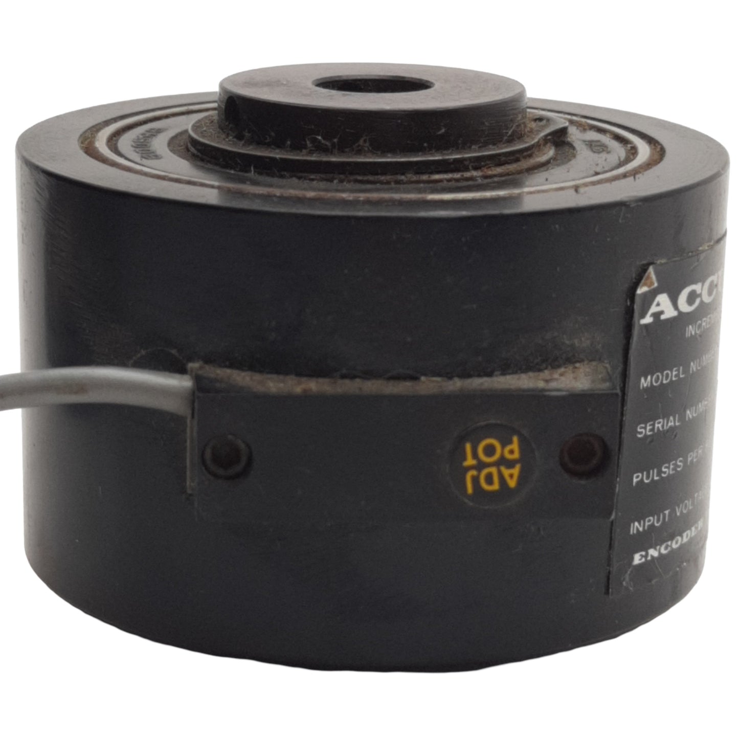 Used Accu-Coder 220C Rotary Encoder 5VDC Input, 200 Pulses Per Rev, ø9.45mm ID