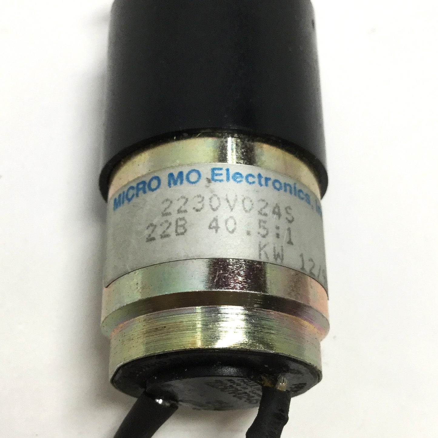 Used Faulhaber 2230V024S DC Geared Micromotor, Coreless Silver, 24VDC, Ø22mm, 40.5:1