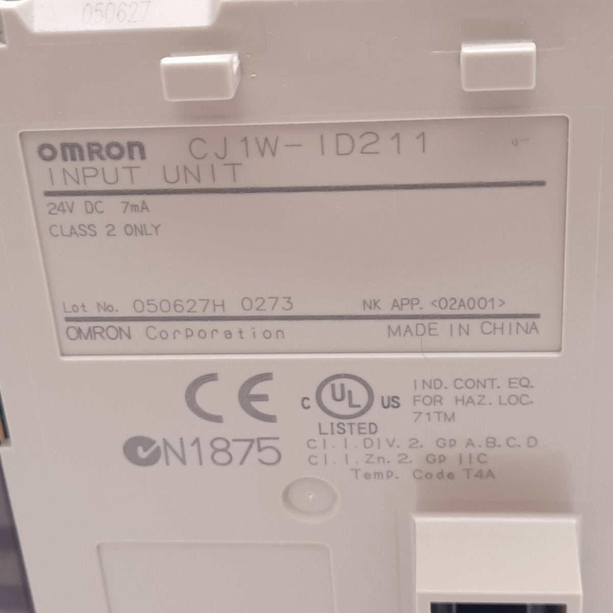 Used Omron CJ1W-ID211 Input Unit Module for CJ PLC, 16-Point, 1-Word, 24VDC