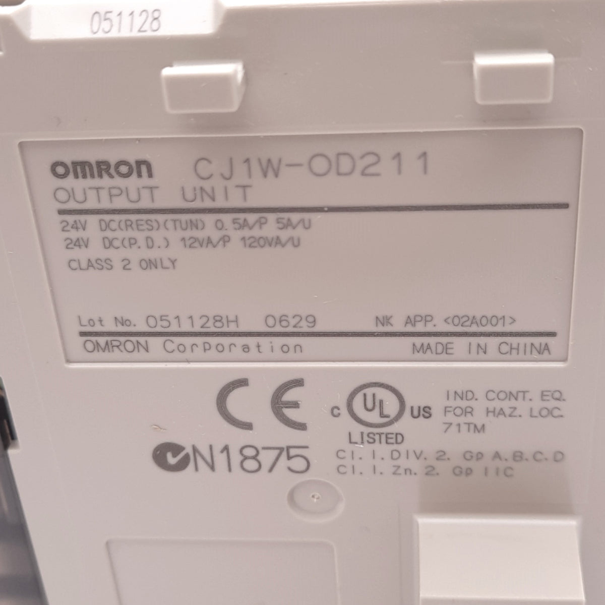 Used Omron CJ1W-OD211 Output Unit Module for CJ PLC, 16-Point, 1-Word, 24VDC