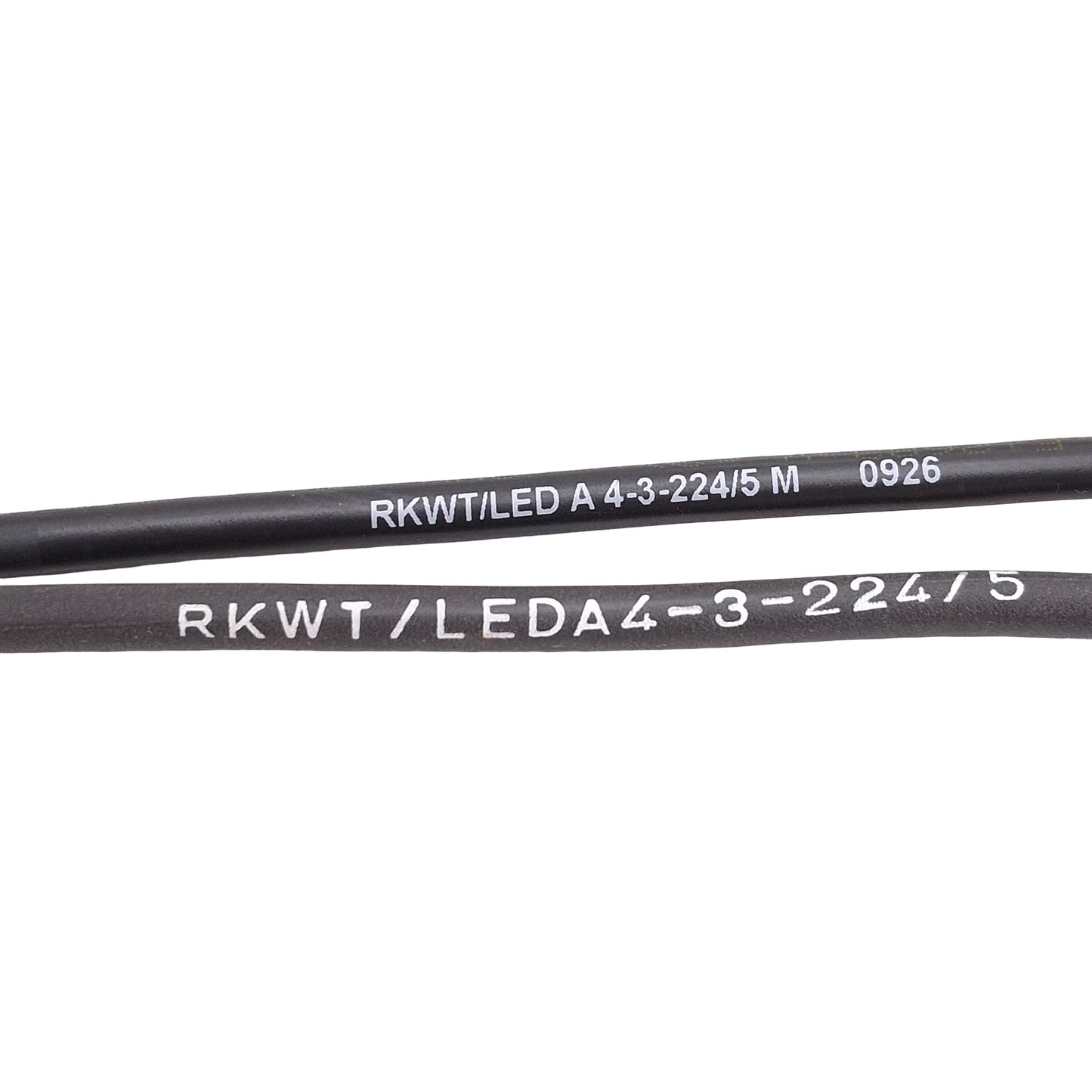 New – Open box Lot of 2 Lumberg RKWT/LED A 4-3-224/5M Cordset, M12 4-Pos Female to 3-Wire, 5m