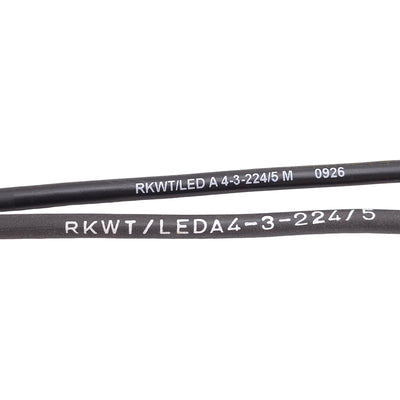 New – Open box Lot of 2 Lumberg RKWT/LED A 4-3-224/5M Cordset, M12 4-Pos Female to 3-Wire, 5m