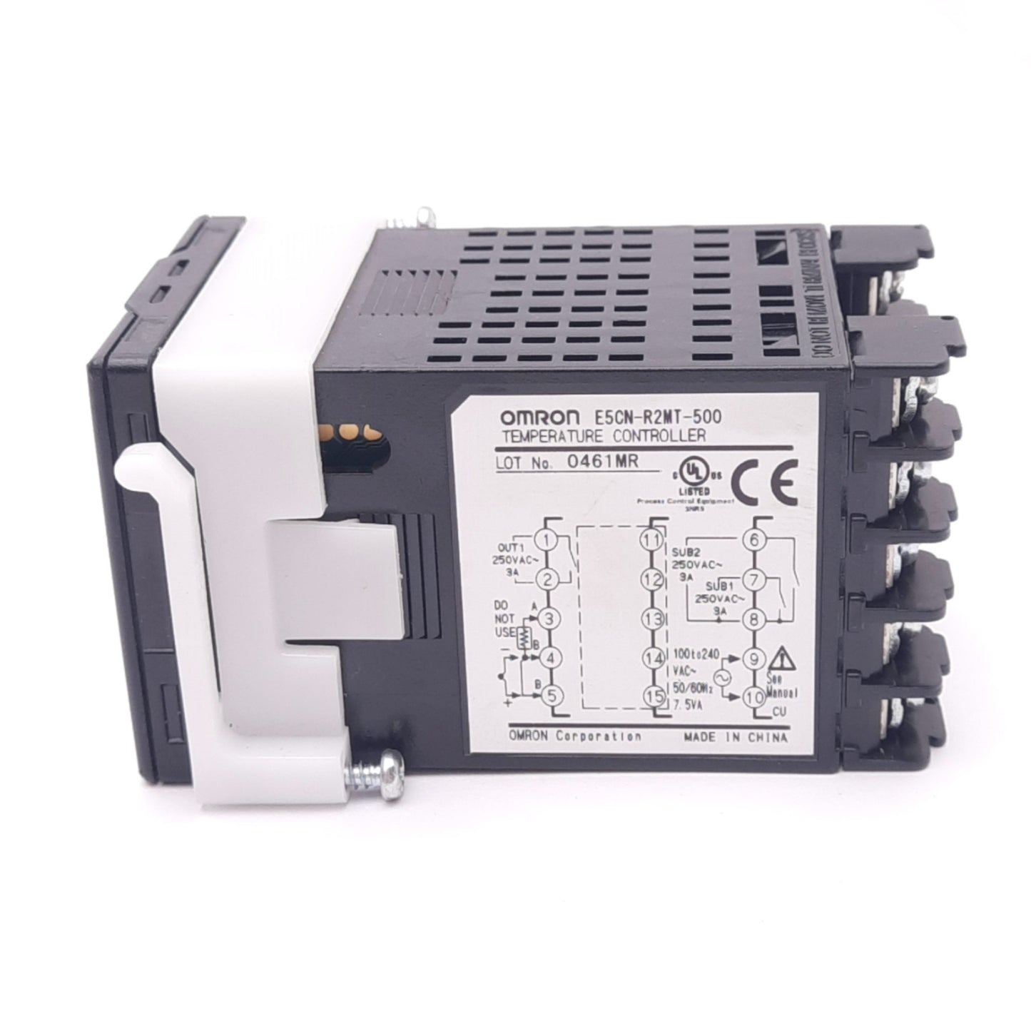 Used Omron E5CN-R2MT-500 PID Temperature Controller, Universal, Relay Out, 100-240VAC