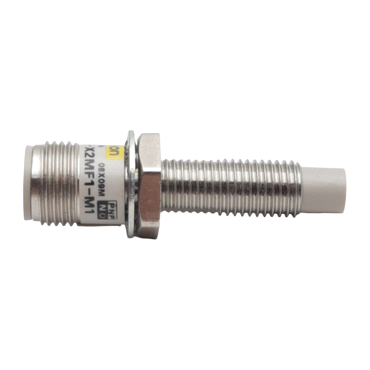 Used Omron E2E-X2MF1-M1 Proximity Sensor, PNP NO, 2mm Range, 12-24VDC, 4-Pin M12