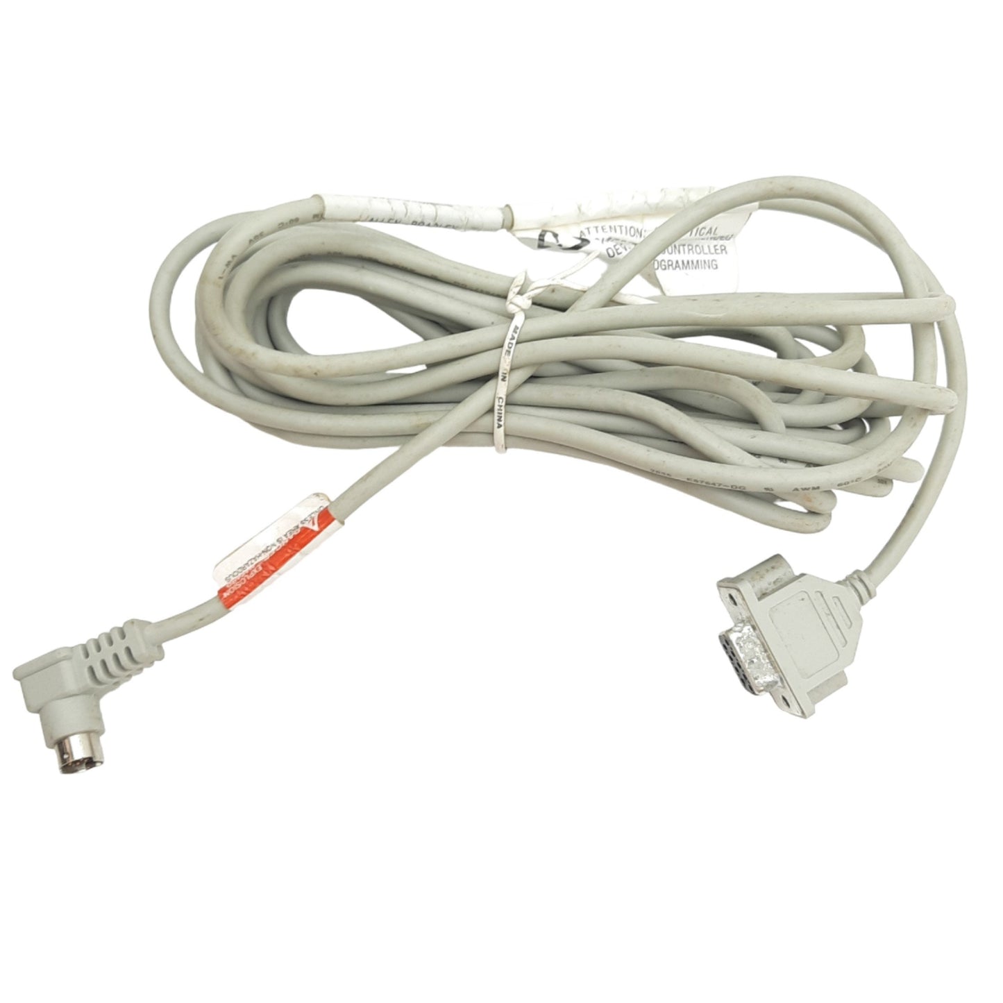 Used Allen Bradley 2711-NC21 HMI to PLC Cable 8-Pin Mini DIN Male to DB9 Female 5m