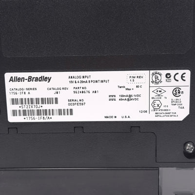 Used Allen Bradley 1756-IF8 ControlLogix Analog Input Module, 8-Point, 5VDC/24VDC