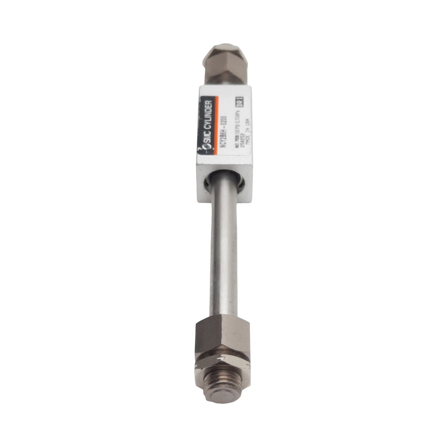Used SMC NCY2B6H-0200 Rodless Guided Cylinder, ø6mm Bore, 50mm Stroke, #10-32, 100psi