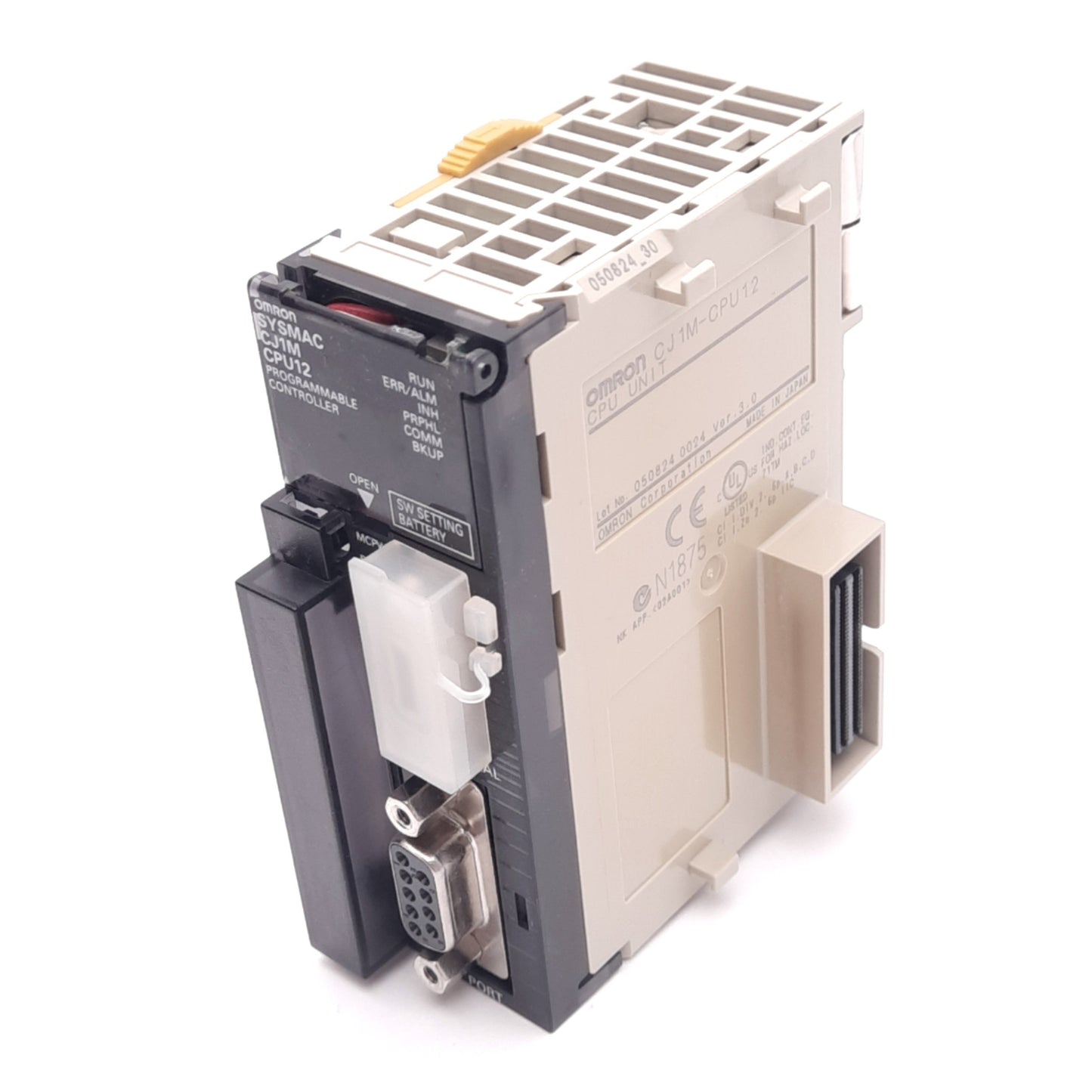 Used Omron CJ1M-CPU12 CPU Unit, 288 Tasks, 0.10μs/0.15μs Execution, DIN Rail, 24VDC