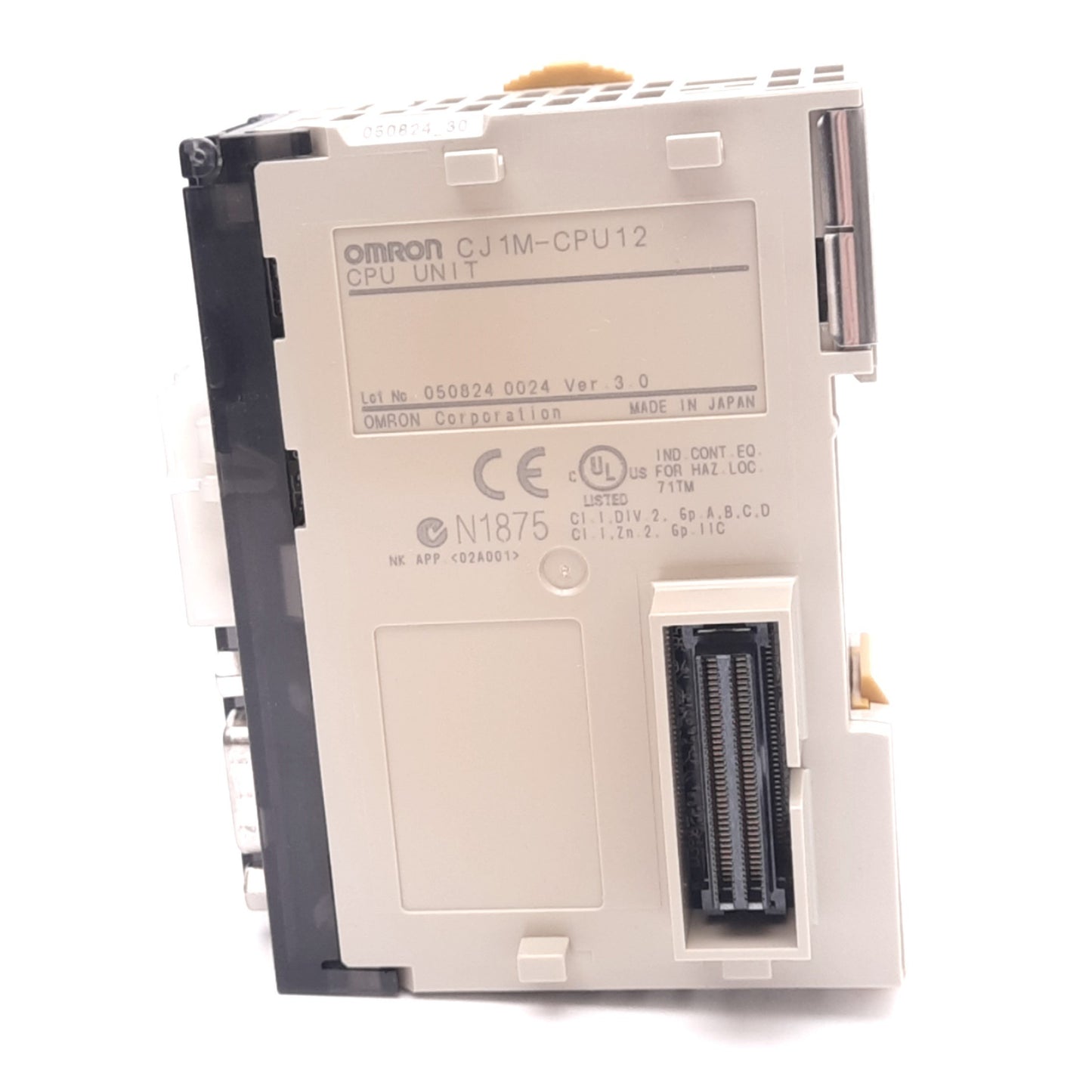 Used Omron CJ1M-CPU12 CPU Unit, 288 Tasks, 0.10μs/0.15μs Execution, DIN Rail, 24VDC