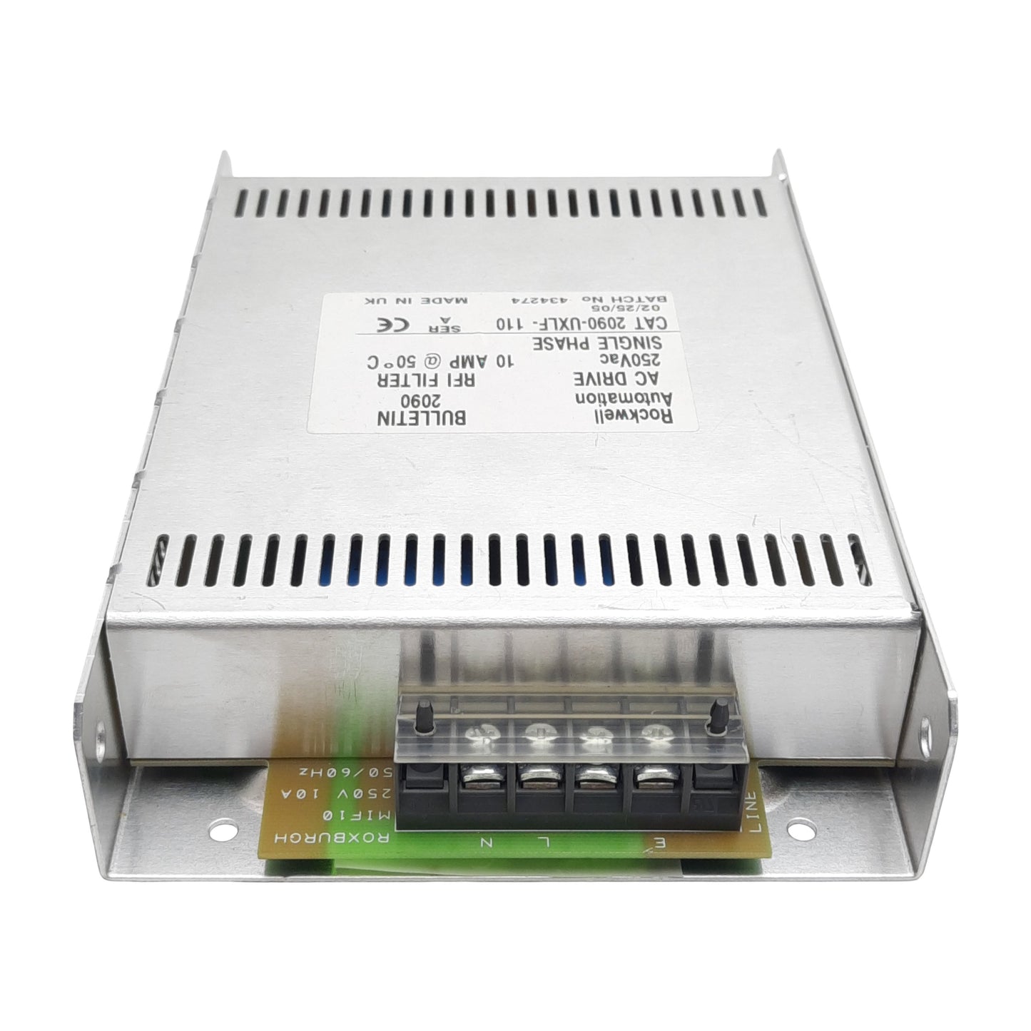 Used Allen Bradley 2090-UXLF-110 Rockwell Automation AC Line Filter, 1PH, 10A 250VAC