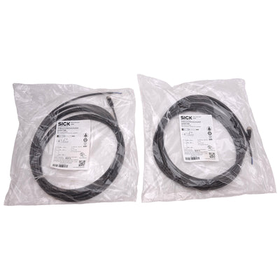 New Lot of 2 SICK 2094788 Sensor/Actuator Cable, 50VAC/60VDC 4A, M8 3-Pin Female, 5m
