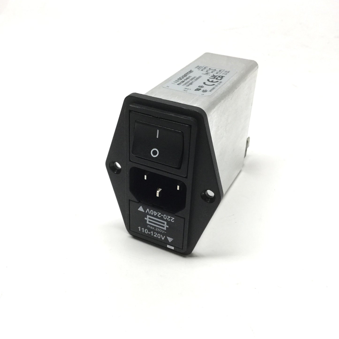 Used Schaffner FN1394-10-05-11 Fused Switch Power Entry Filter Module 250VAC/10A