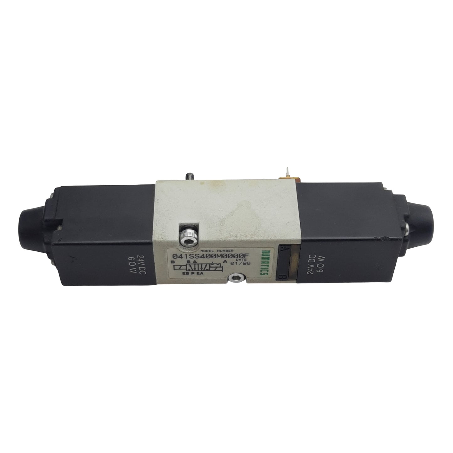 Used Numatics 041SS400M0000F Solenoid Valve, 3/4-Way, 1/8in G-Tap, 10bar, 24VDC Coil