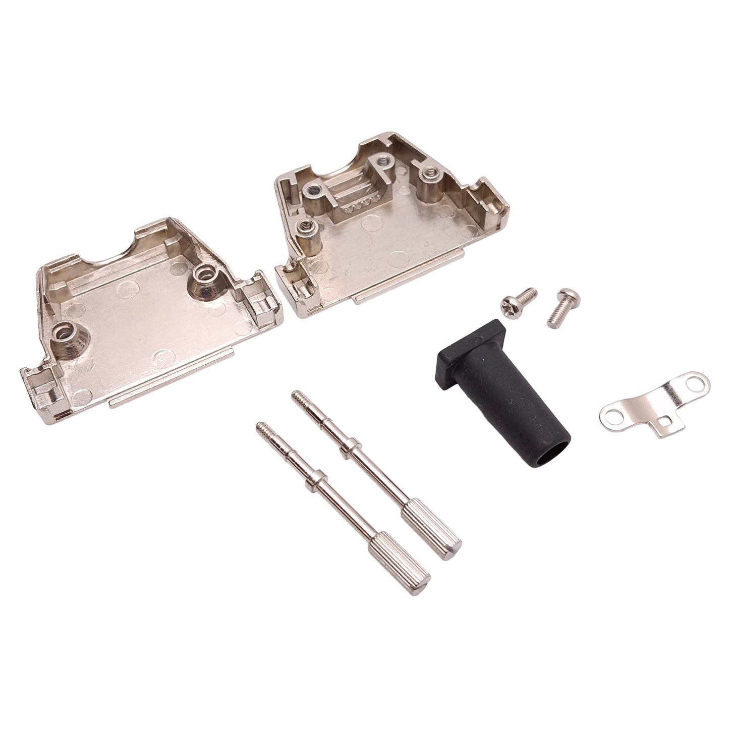 New Lot of 2 Amphenol Conec 165X17329X D-Sub Metal Hood, 25-Position, Zinc, Shielded