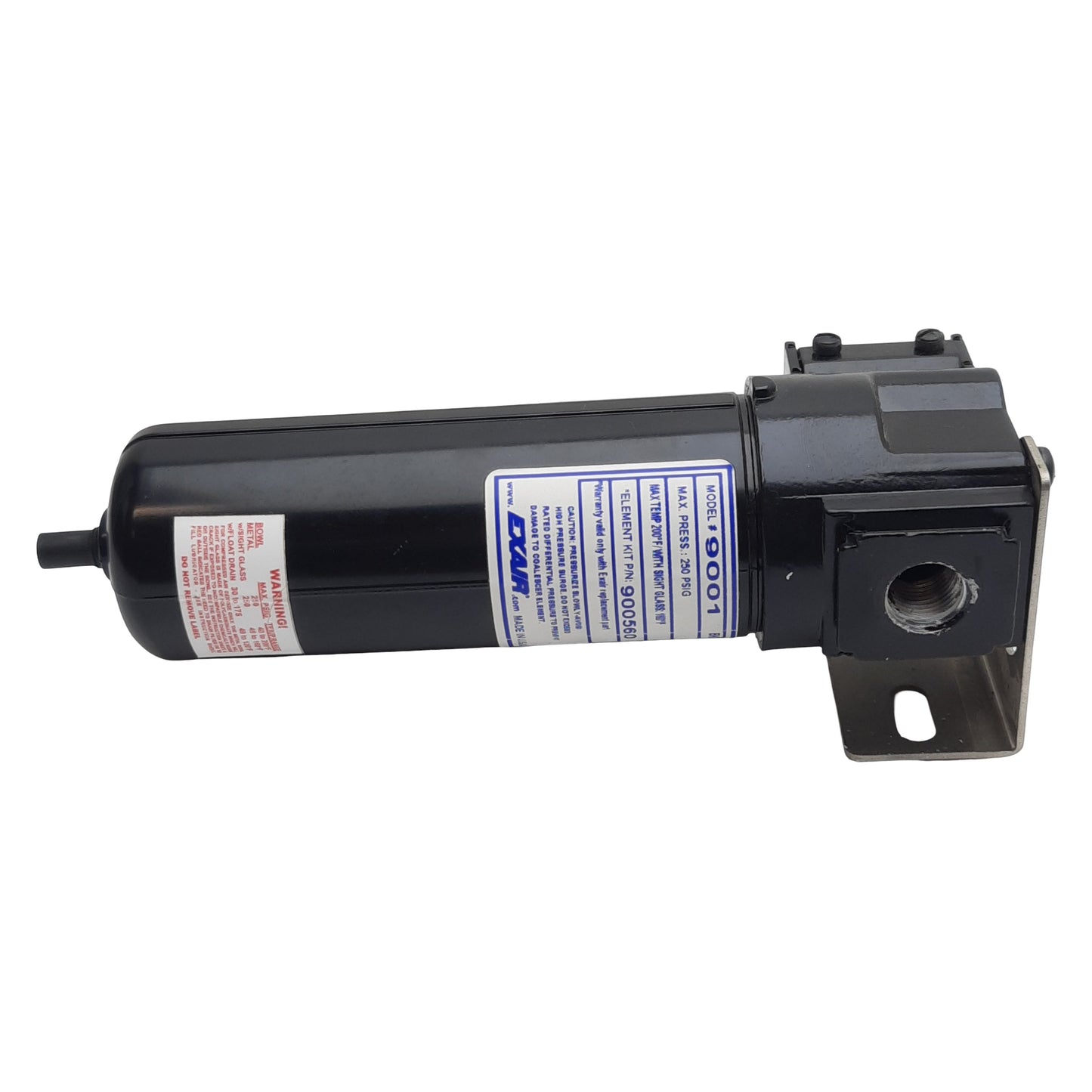Used Exair Model 9001 Pneumatic Drain/Mist Separator, 5µm Filtration, 3/8in NPT