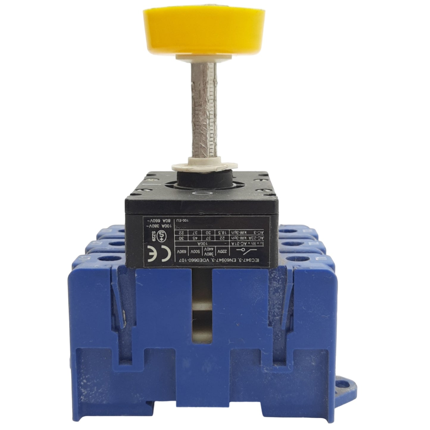 Used Kraus & Naimer KG100 Disconnect Switch 3-Pole, 690V, 100A, DIN Rail Mounting