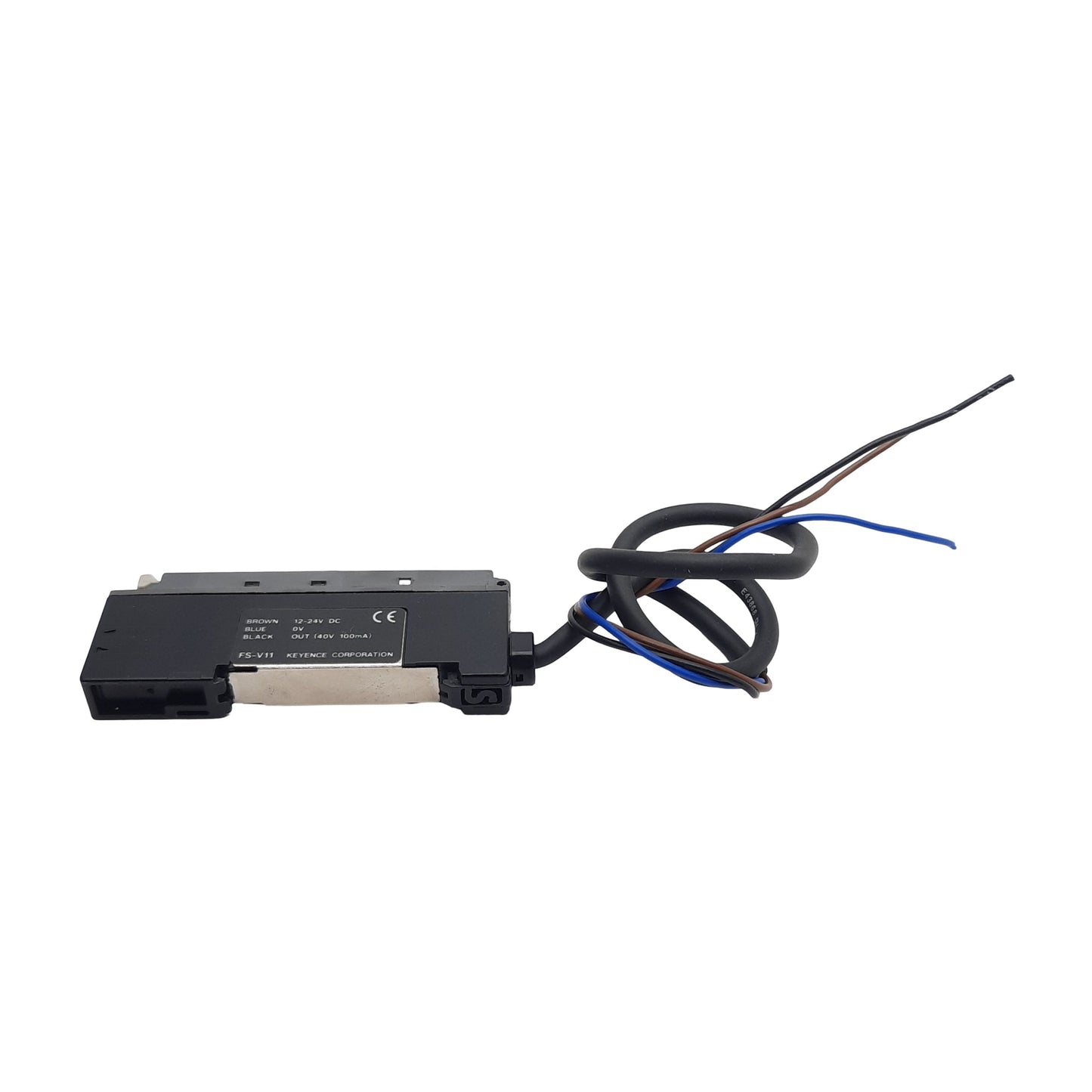 Used Keyence FS-V11 Fiber Optic Sensor Amplifier, NPN, 250µs RT, 12-24VDC 50mA