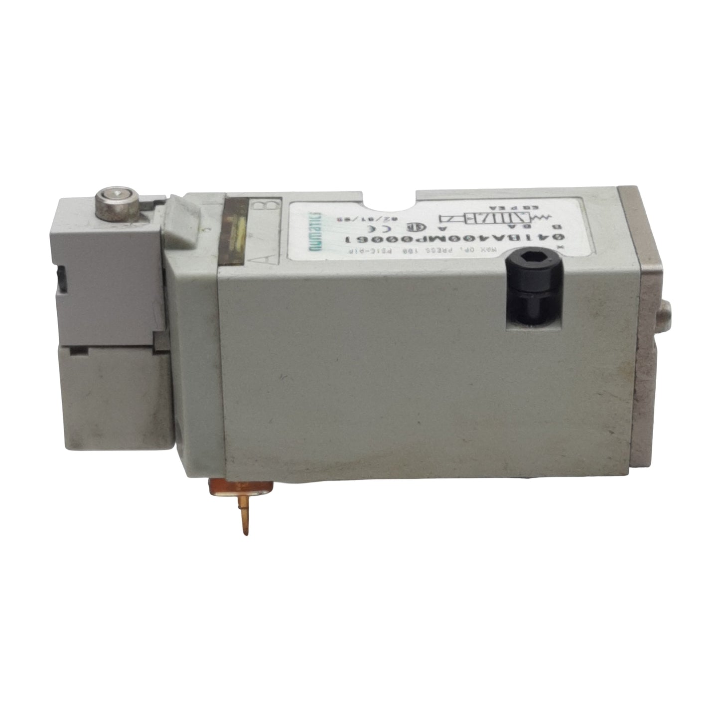 Used Numatics 041BA400MP00061 Solenoid Valve 2/4-Way, 1/8" Valve, 150psig, 24VDC Coil