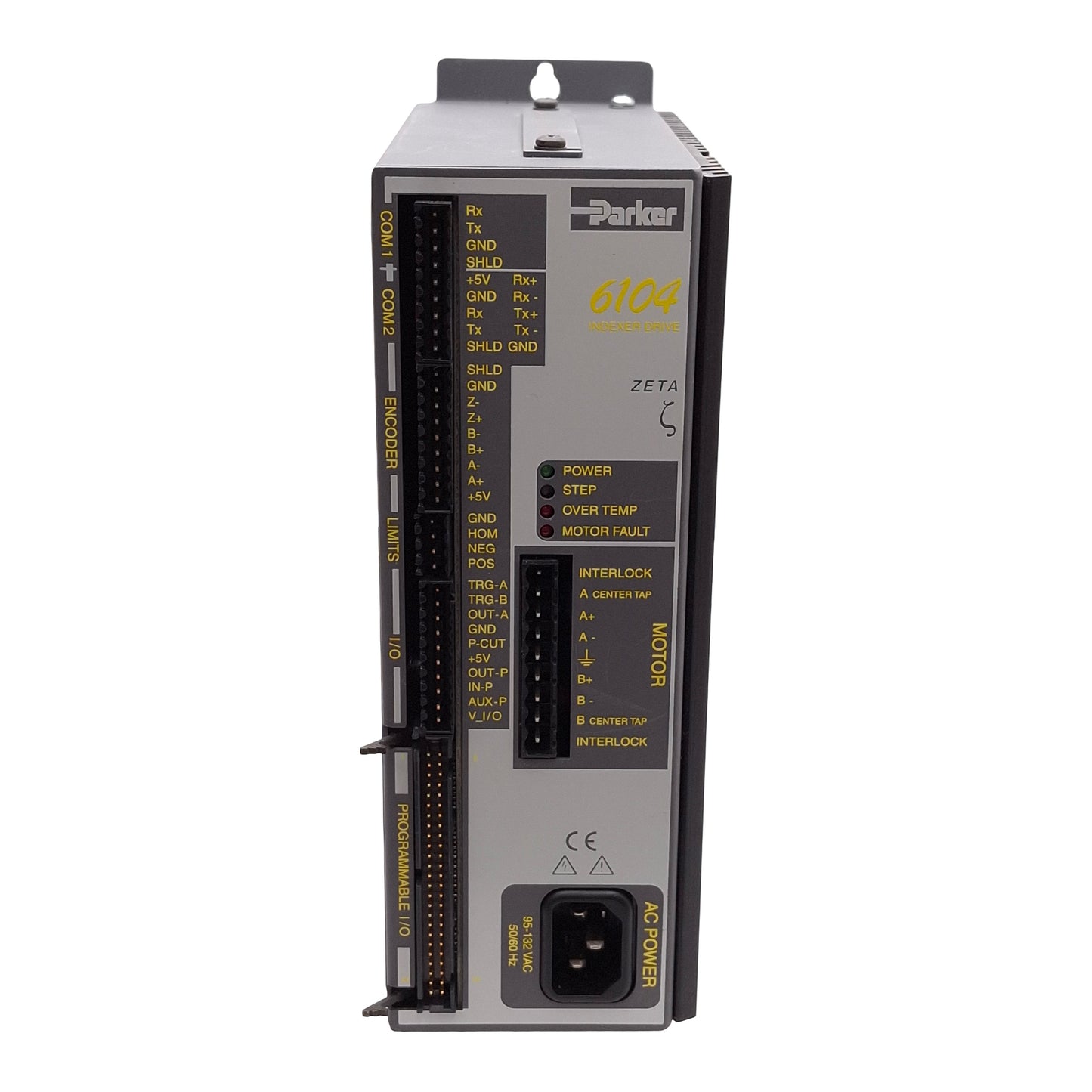 Used Parker ZETA6104 Compumotor Stepper Drive, 1-Axis, 19 Input, 9 Output, 95-132VAC