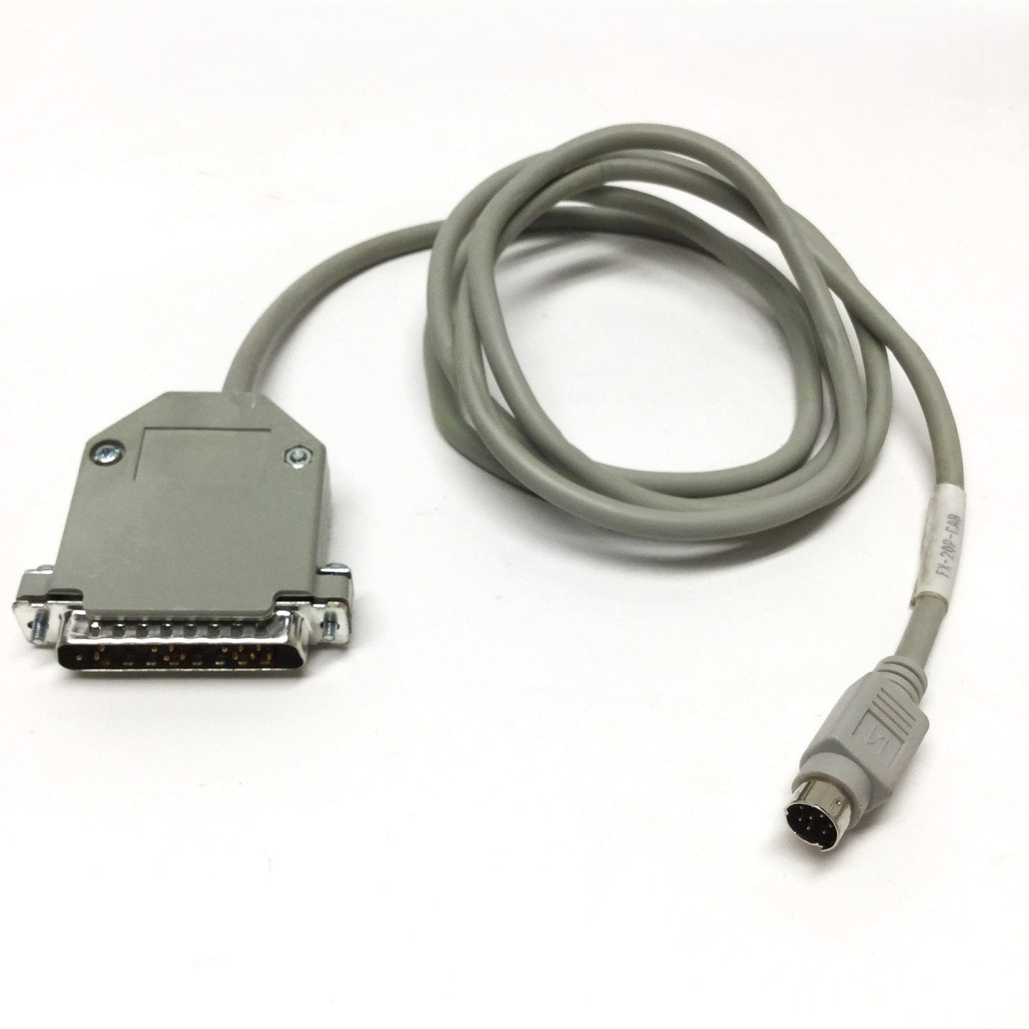 Used Mitsubishi FX-20P-CAB Peripheral Connection Cable DB25 to 8-Pin Mini-DIN, 1.5m