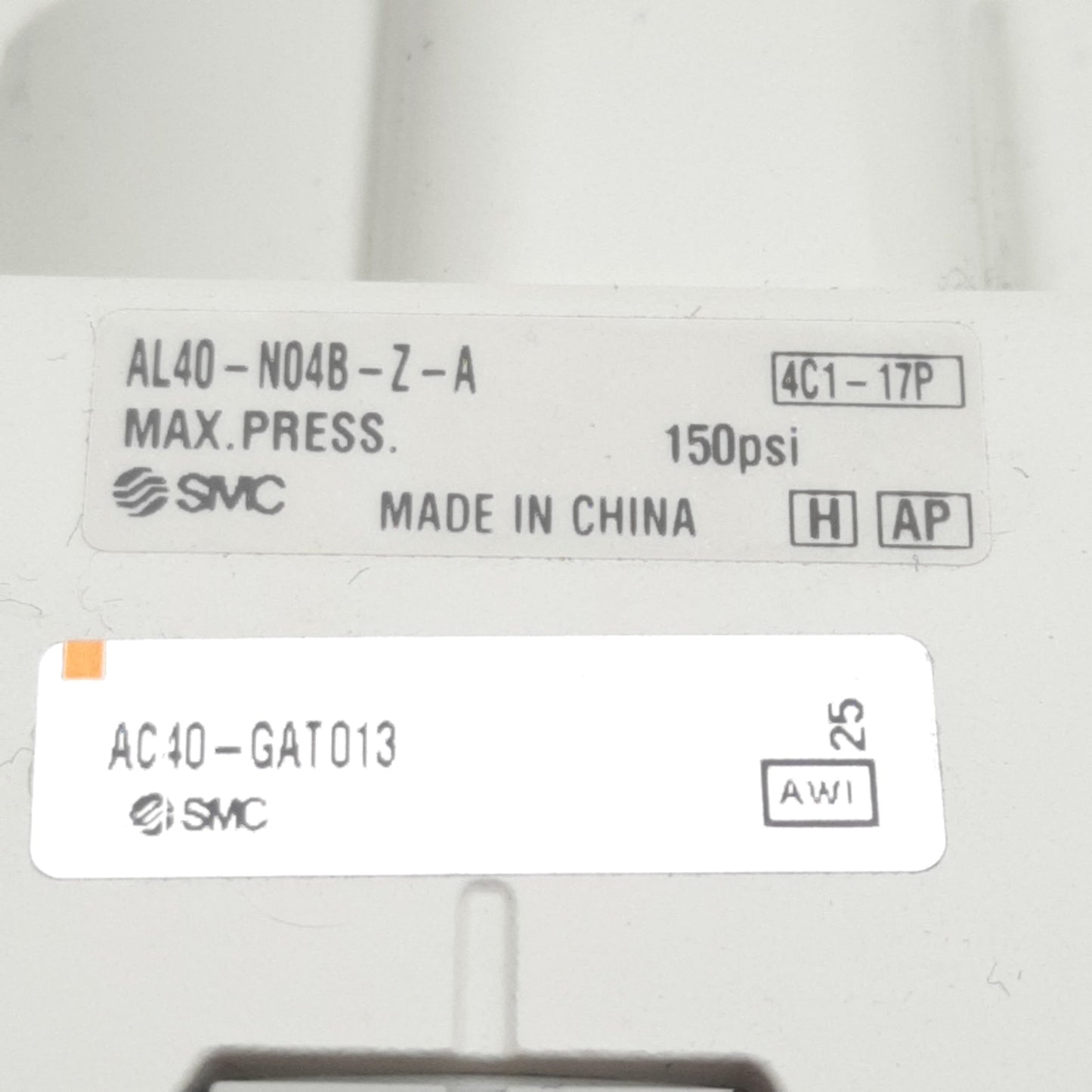 Used SMC AL40-N04B-Z-A Lubricator, 1/2in NPT, 50L/min, 135cm³ Capacity, 150psi Max