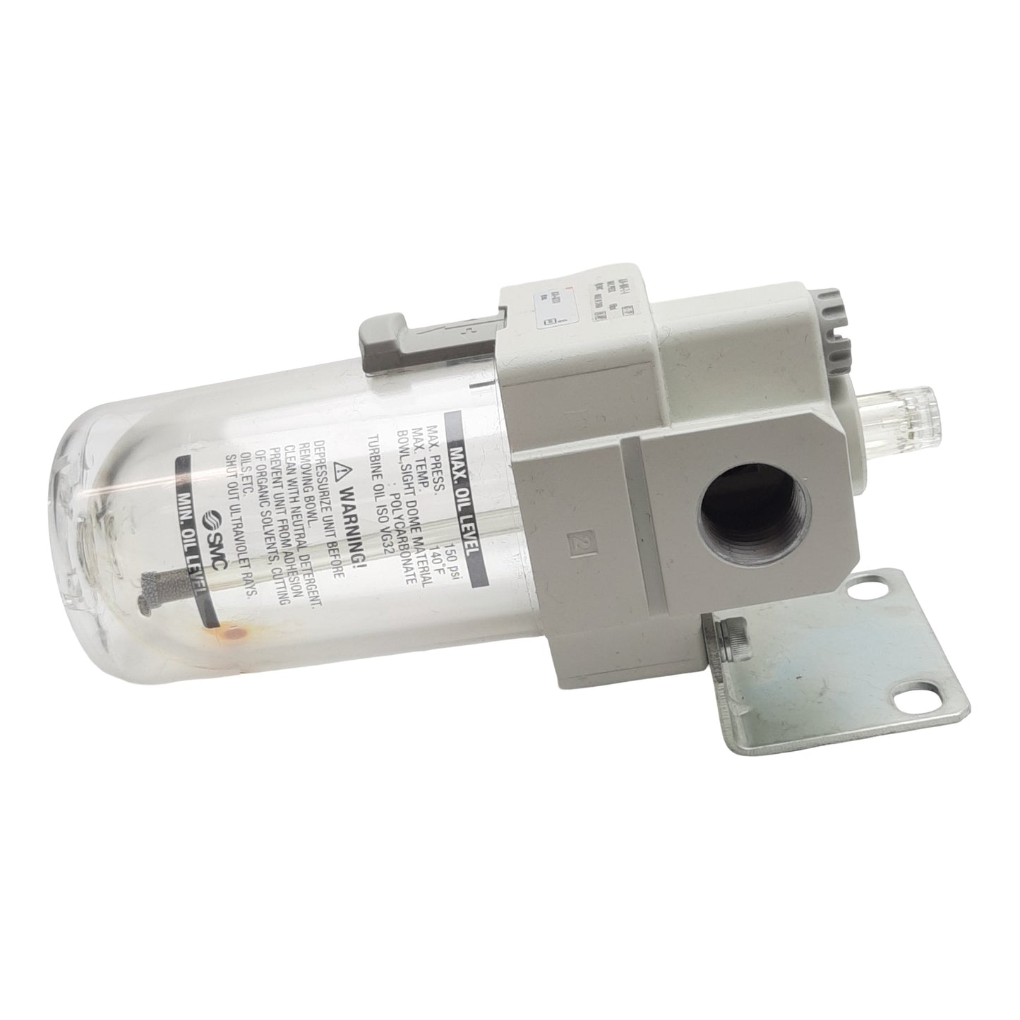 Used SMC AL40-N04B-Z-A Lubricator, 1/2in NPT, 50L/min, 135cm³ Capacity, 150psi Max
