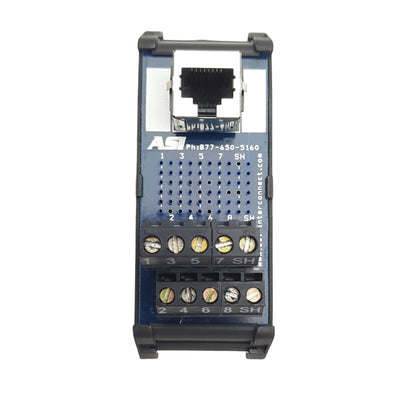 Used ASI IMRJ0845 RJ-45 Ethernet Breakout Board Interface Module, DIN Mount, 8-Wire