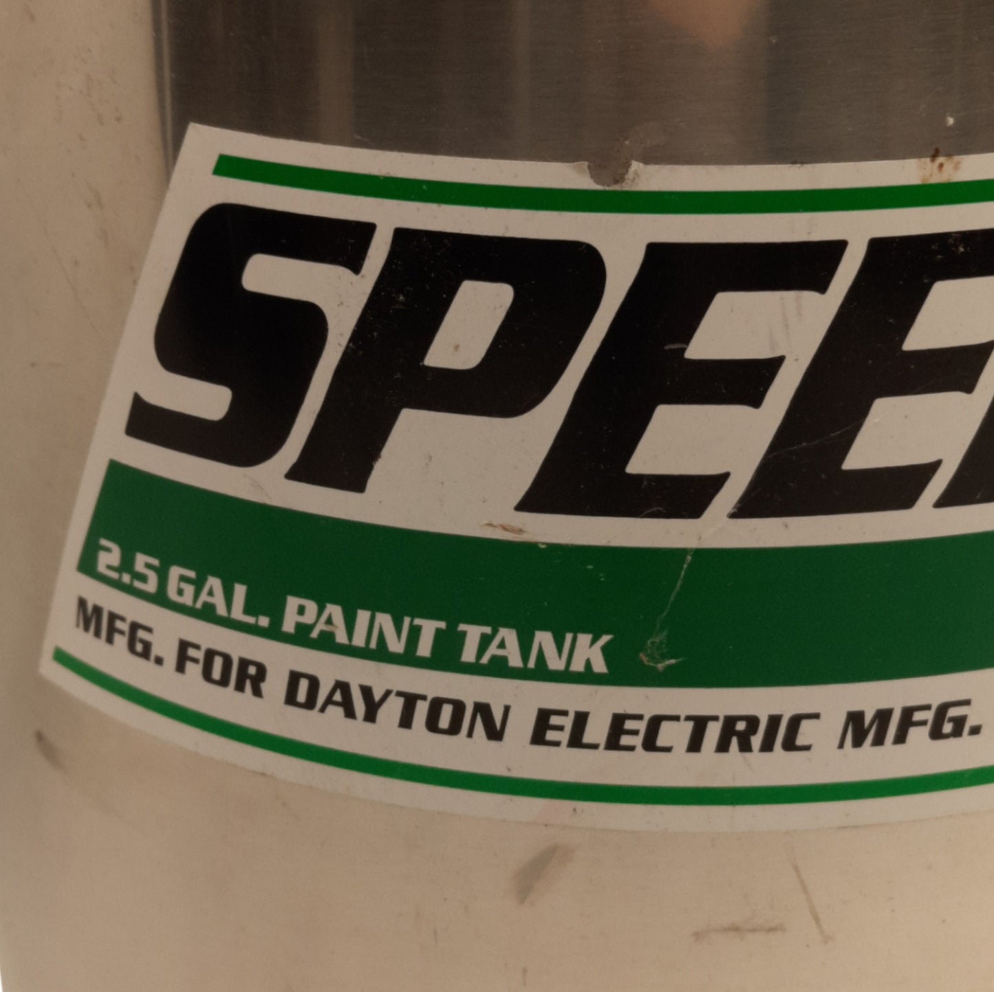 Used Speedaire 6Z899 Stainless Steel Paint Tank, 2.5gal/1 Gal Can, 50psi Max Pressure