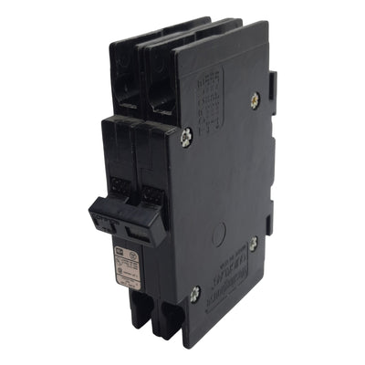 Used Cutler-Hammer QCR2010 Circuit Breaker, 2-Pole, 10A 120/240VAC, DIN Rail