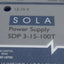 Used Sola SDP 3-15-100T Power Supply, 115/230VAC In, 3.4A 15VDC Out, DIN Rail
