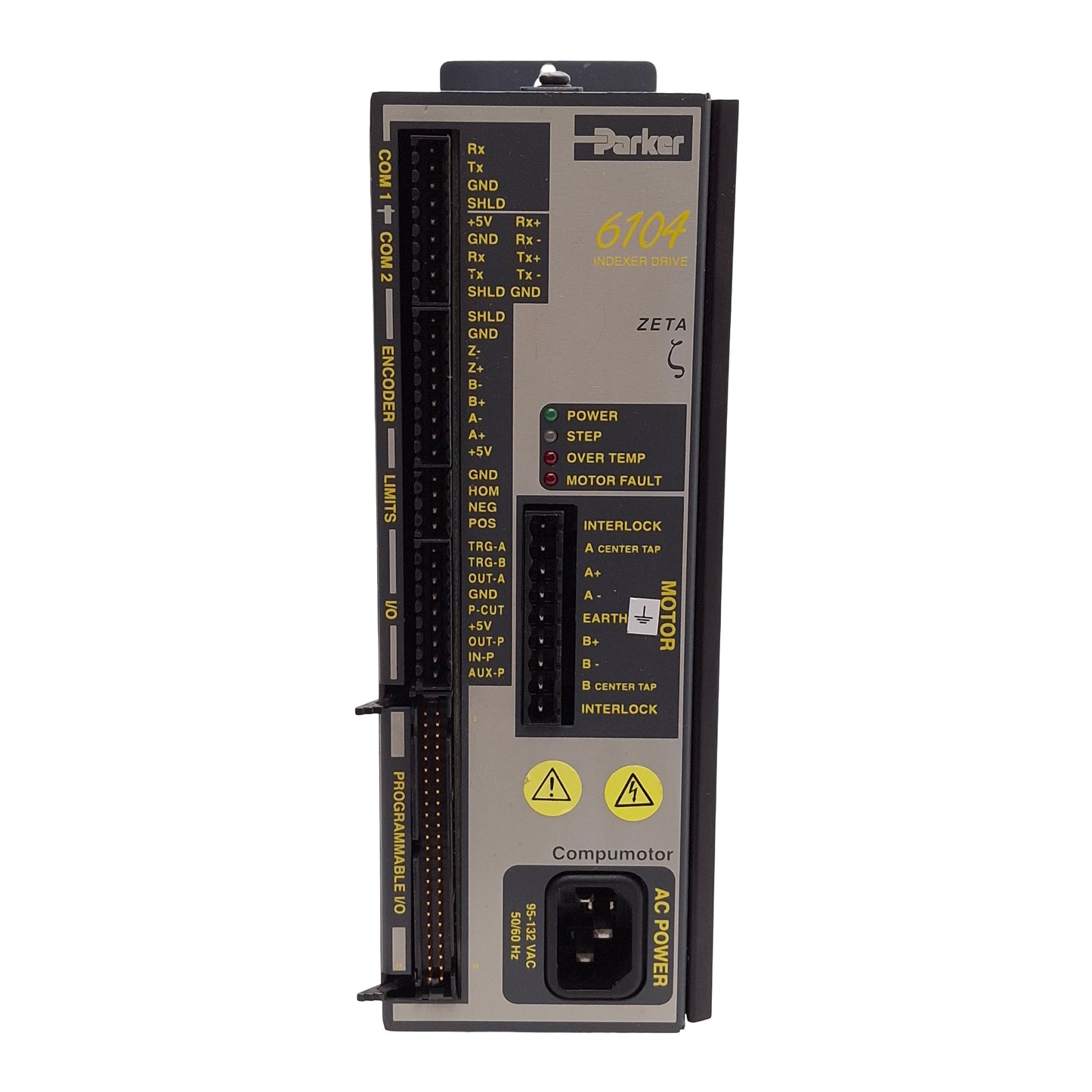 Used Parker ZETA6104 Compumotor Stepper Drive, 1-Axis, 19 Input, 9 Output *No V_I/O*