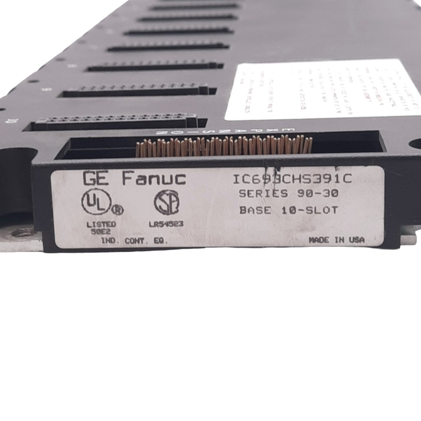 Used GE Fanuc IC693CHS391C Base I/O Rack for 90-30 Series PLC, 10-Slot, 5VDC, DB25F