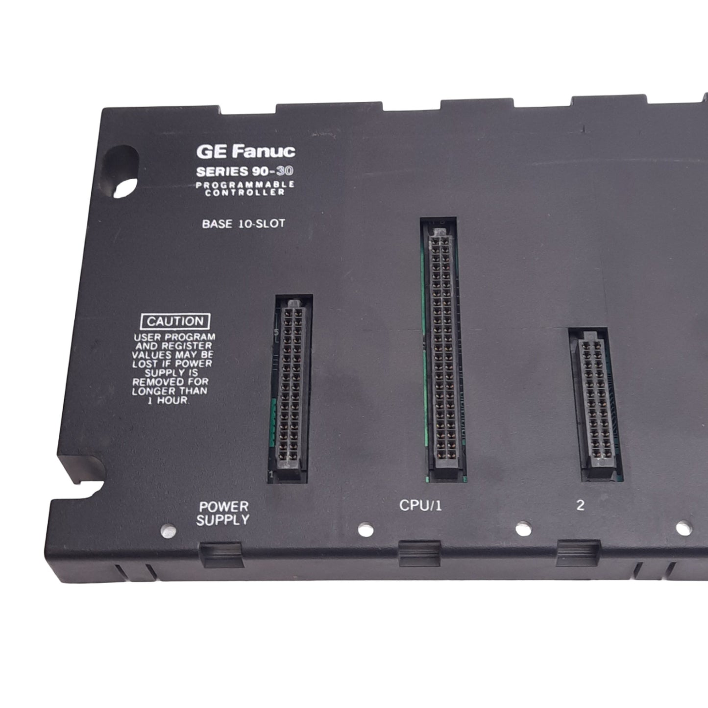 Used GE Fanuc IC693CHS391C Base I/O Rack for 90-30 Series PLC, 10-Slot, 5VDC, DB25F