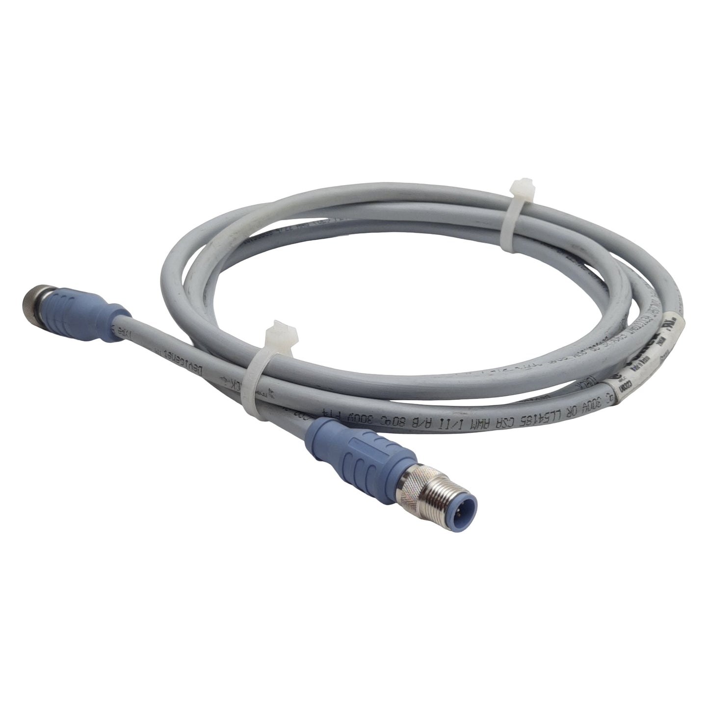 Used Turck RSC RKC 572-2M Cordset, 5-Pin M12 Male to 5-Pin M12 Female, 4A 250VAC, 2m