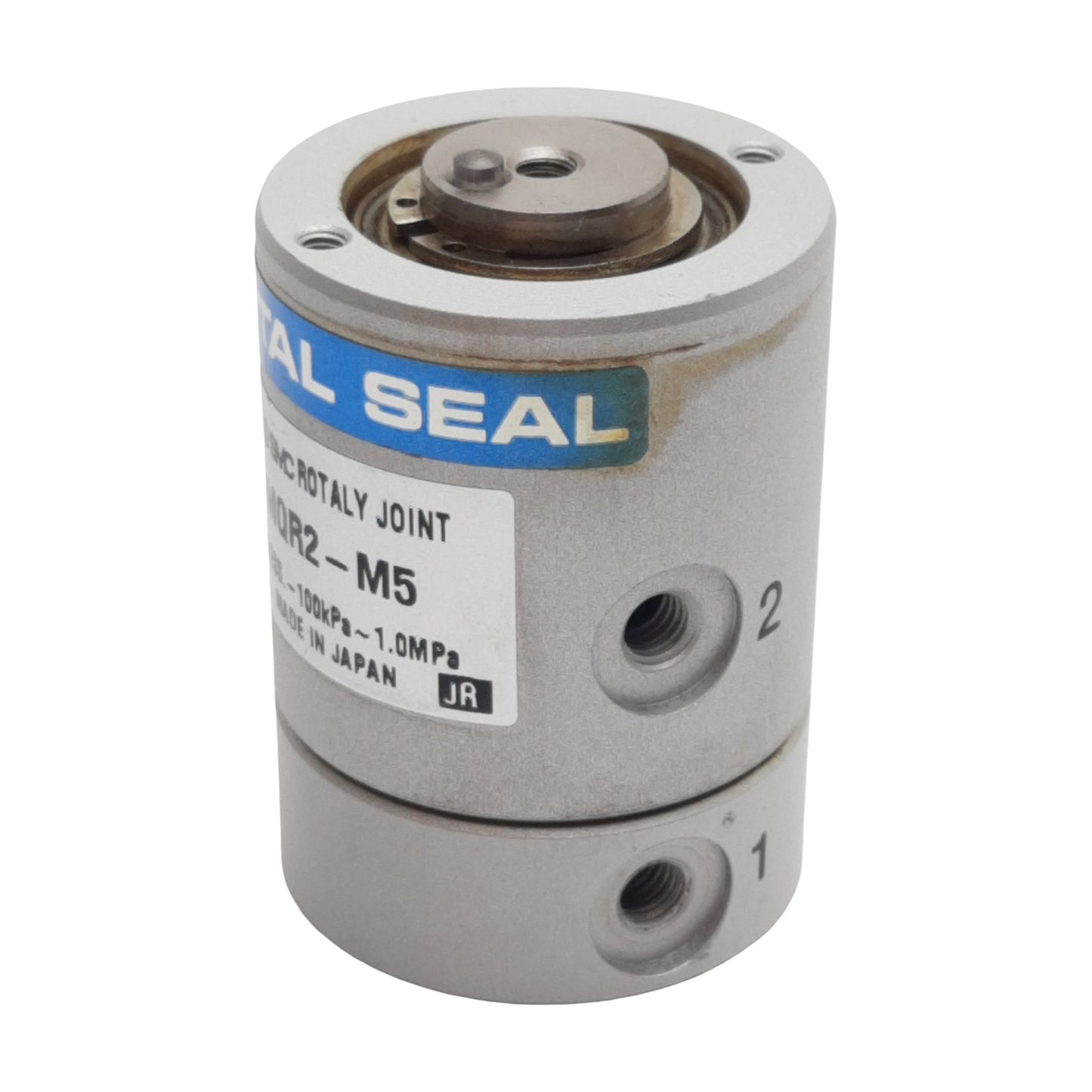 Used SMC MQR2-M5 Rotary Metal Seal Joint, 2-Circuits, M5x0.8, 0.03Nm, -100kPa~1.0MPa