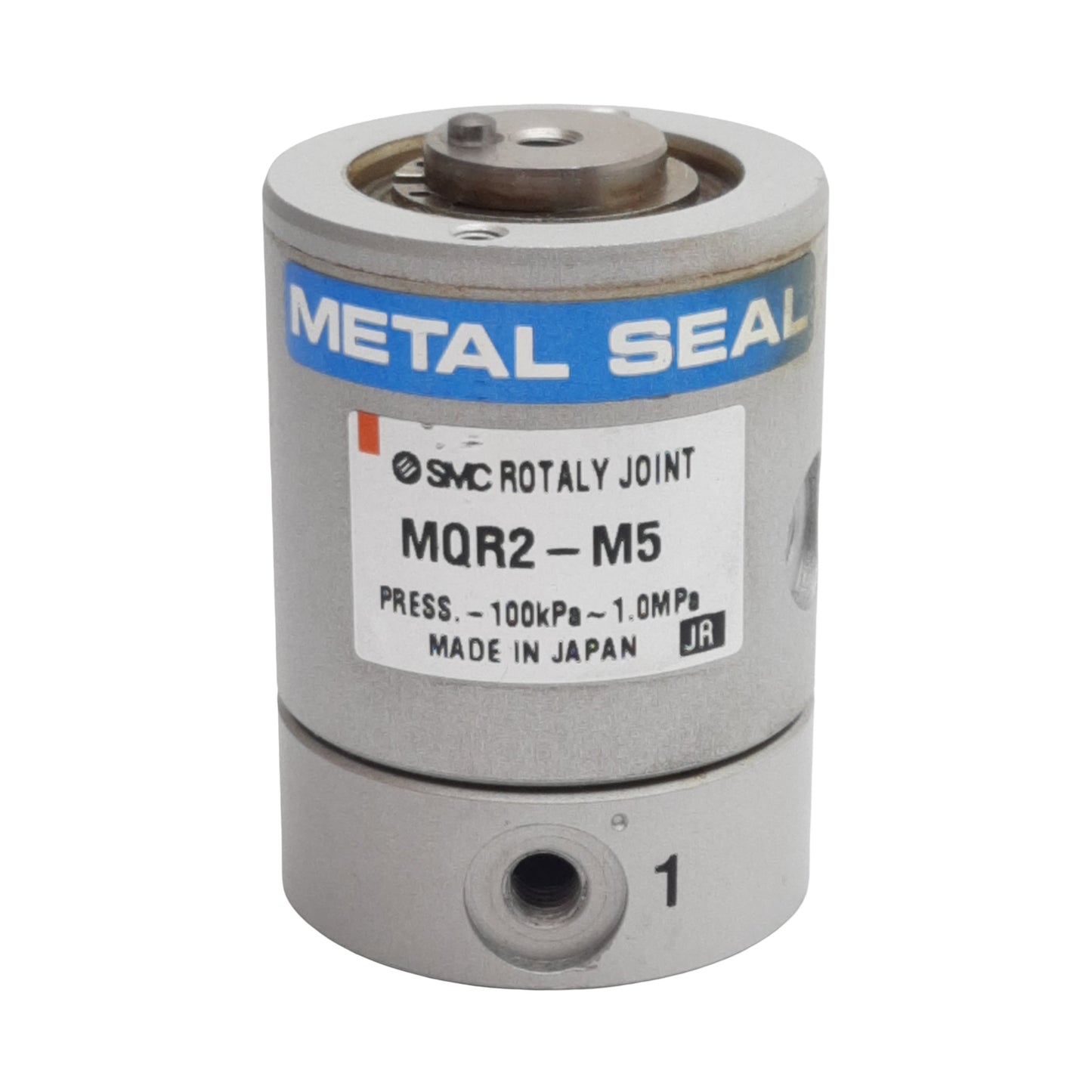 Used SMC MQR2-M5 Rotary Metal Seal Joint, 2-Circuits, M5x0.8, 0.03Nm, -100kPa~1.0MPa