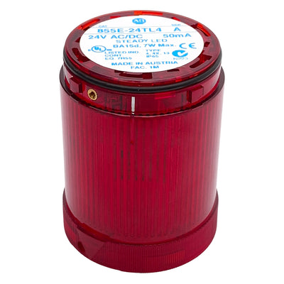 Used Allen Bradley 855E-24TL4 Steady LED Stack Light Module, Red, ø50mm, 24VAC/DC