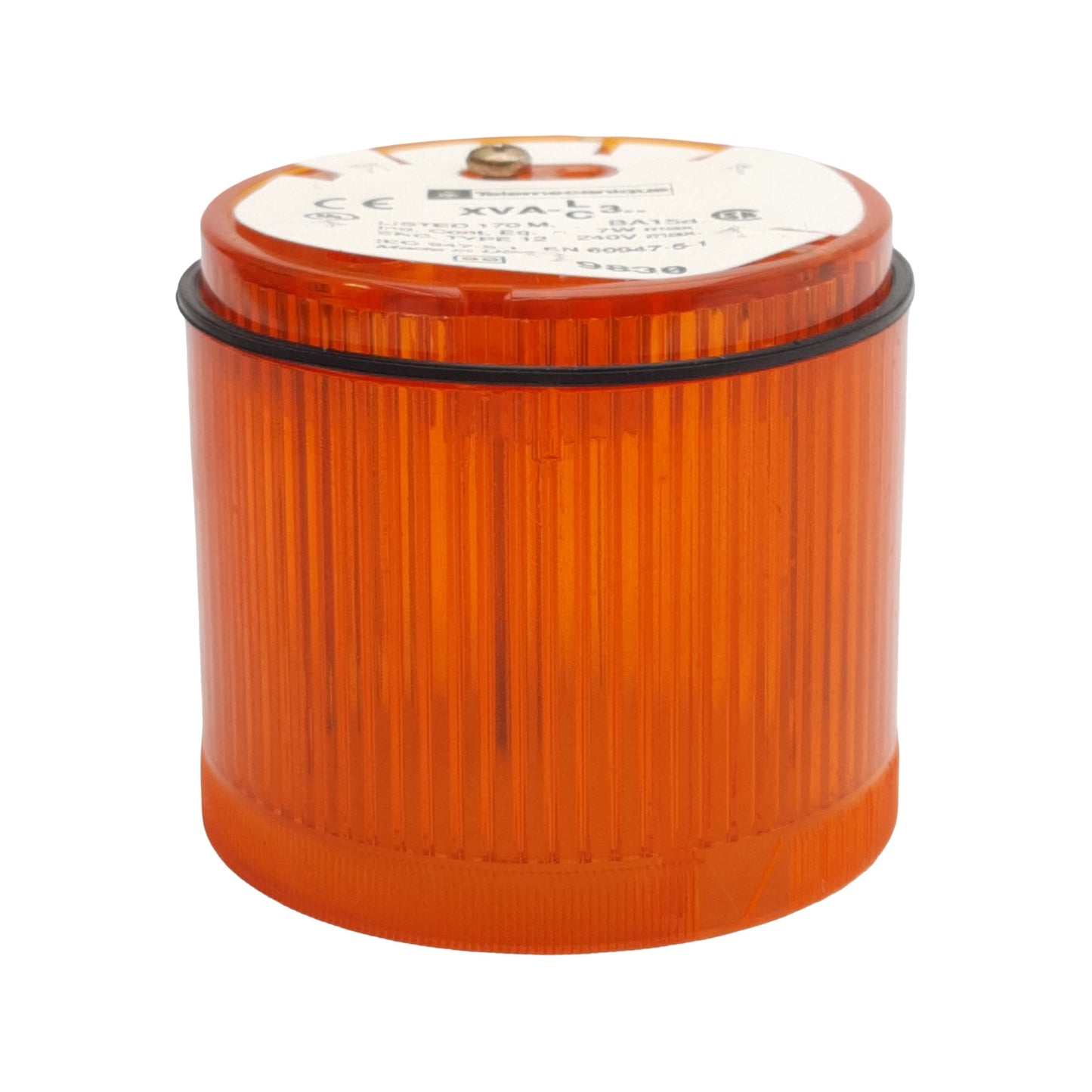 Used Telemecanique XVA-LC3-O Beacon Stack Light Orange 240VAC 7W Max, ø68mm *No Bulb*